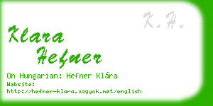 klara hefner business card